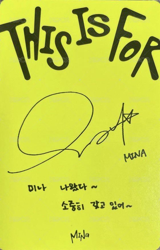 正規四 專輯卡 Polaroid ver. 黃版 背面