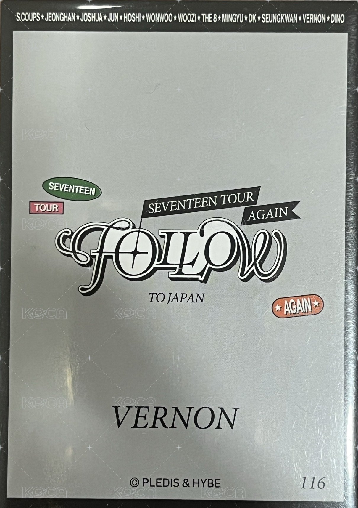 FOLLOW AGAIN 周邊卡 衣服卡 背面