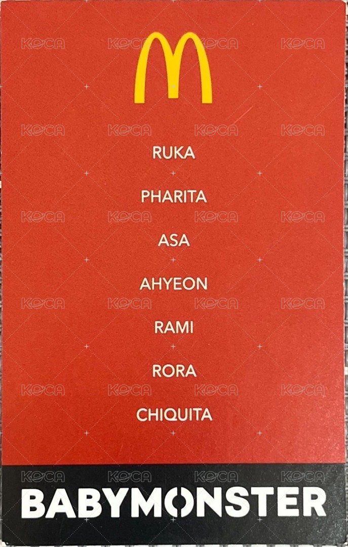 代言卡 麥當勞2.0 Chiquita 背面