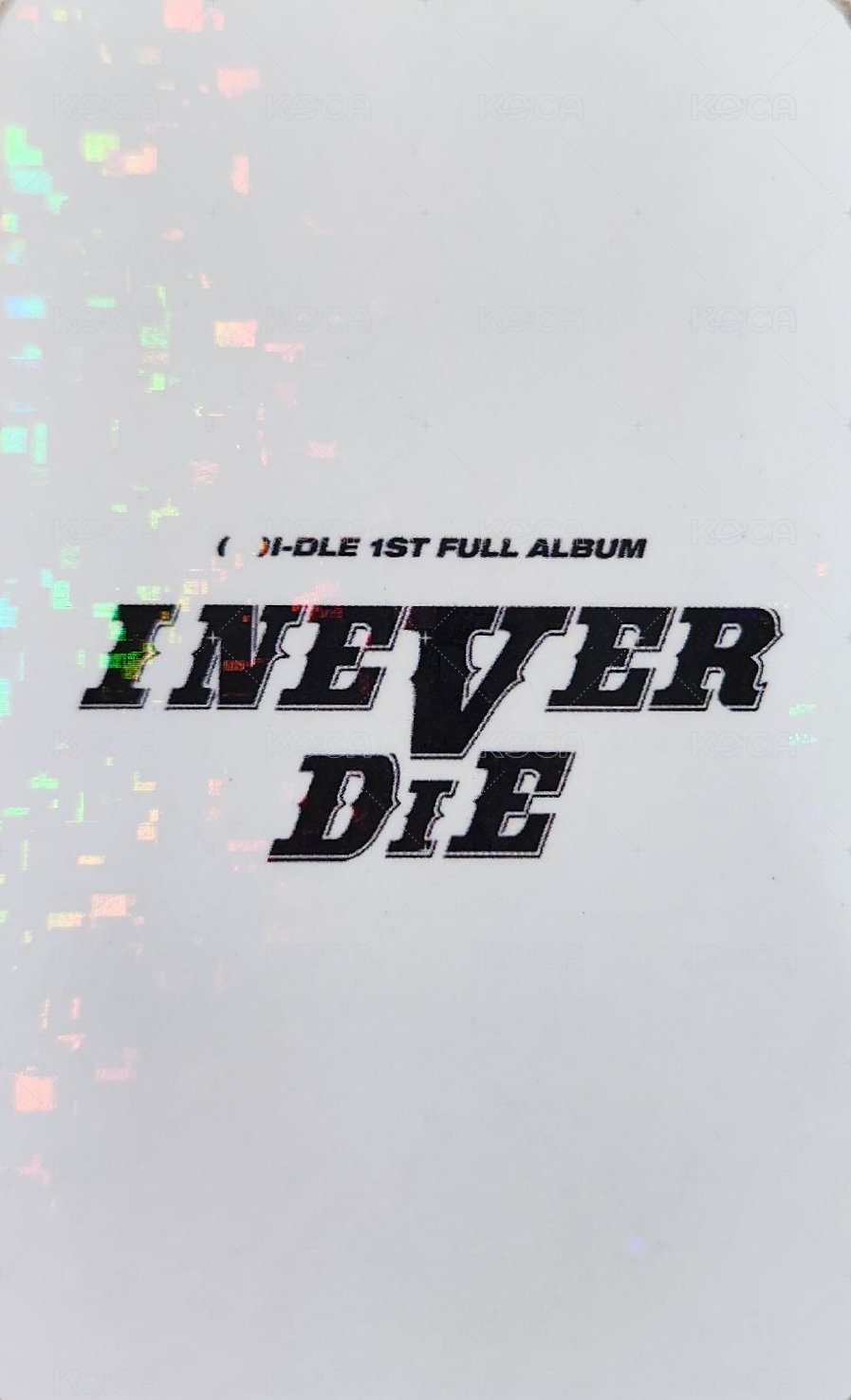 I NEVER DIE jjmuze 1.0 簽售卡  背面