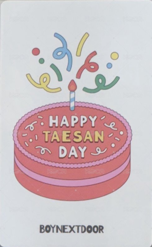 24生日 wvs 周邊卡 4 禮物 背面