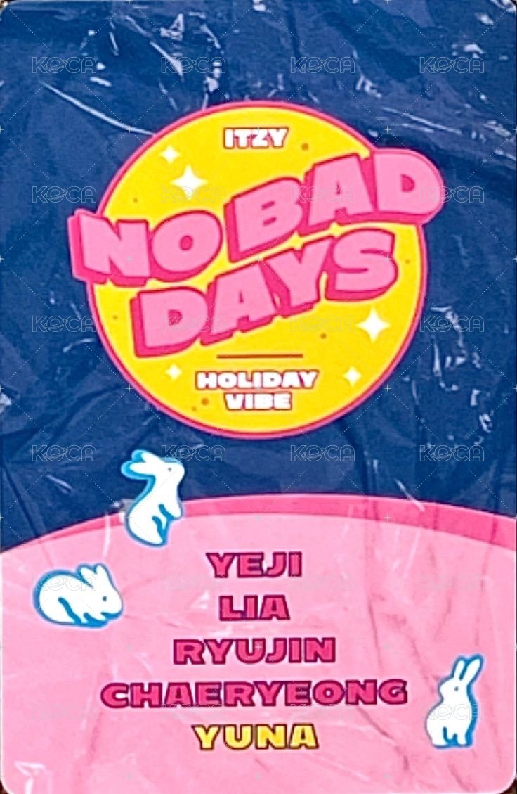 NO BAD DAYS 周邊卡 九月 背面