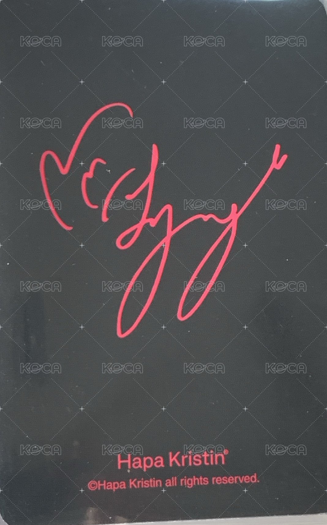 Hapa Kristin 代言卡  背面