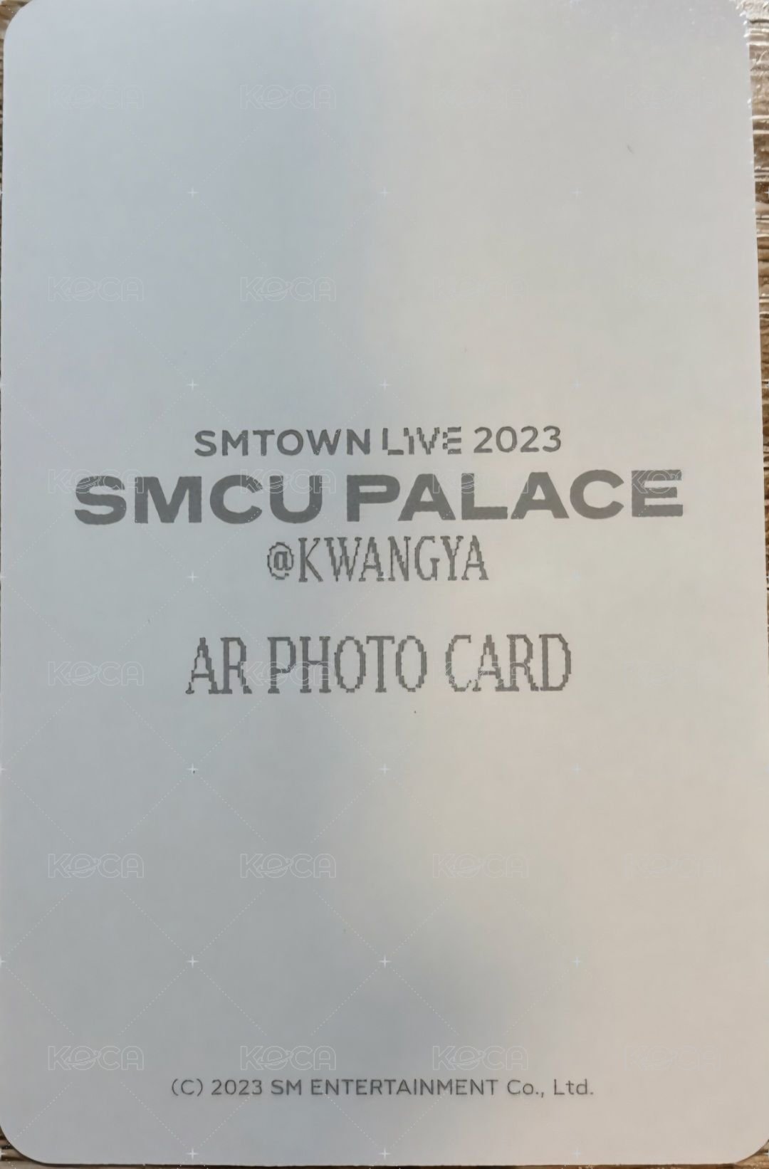 2023 SMCU 周邊卡 AR卡 背面