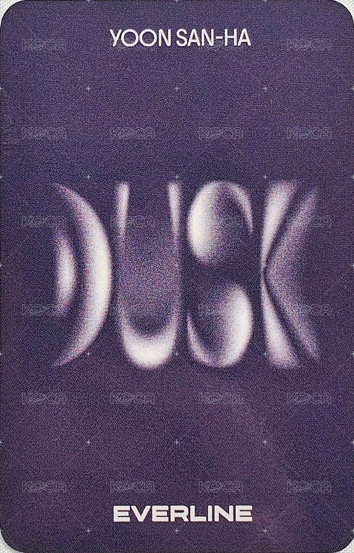 DUSK el photo 3.0 簽售卡  背面