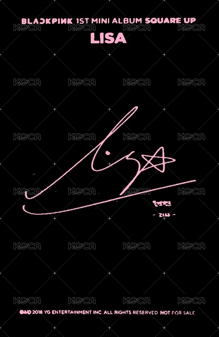 Square Up 專輯卡 Black ver.1 背面