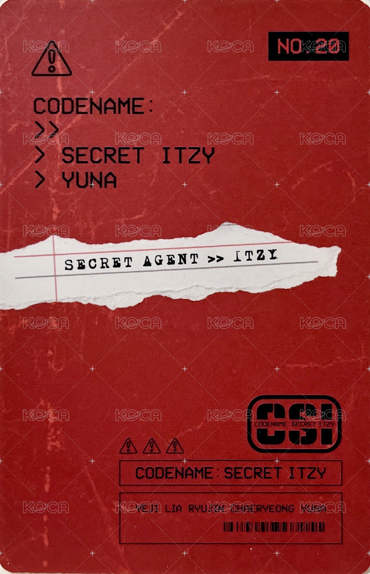 CSI 隨機卡 No.20 背面