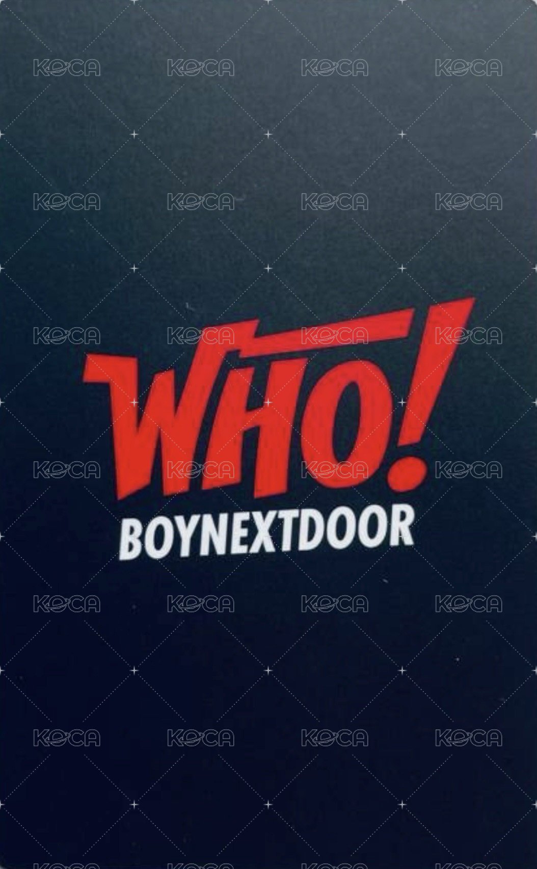 WHO! 日咖 特典卡 wvs JP預售特典 1 背面