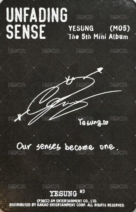 迷五 專輯卡 Fade out Ver. 背面