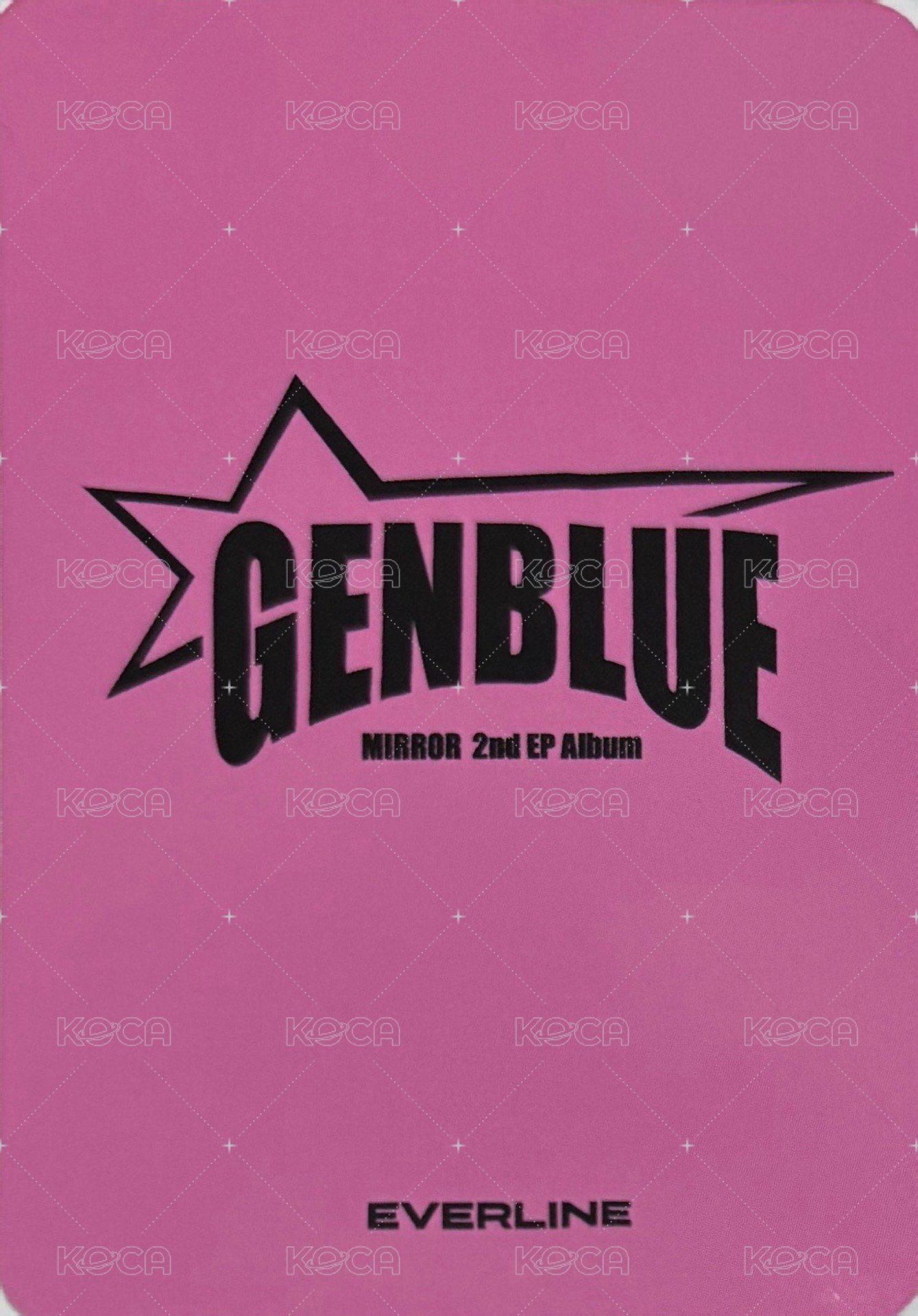 MIRROR el 1.0 線下 簽售卡 빵야 ver. 背面