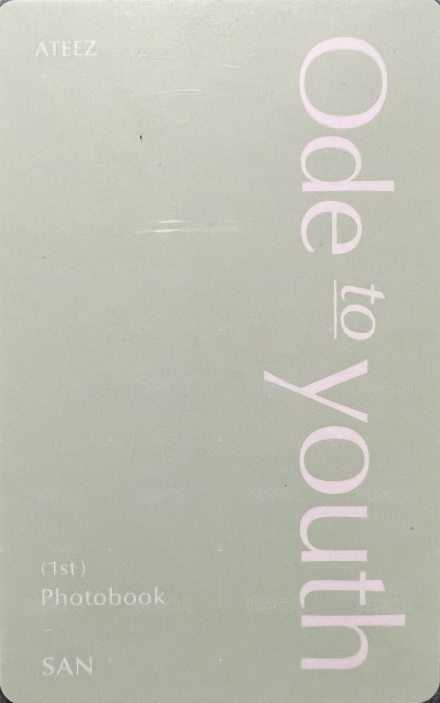 Ode to Youth 周邊卡  背面
