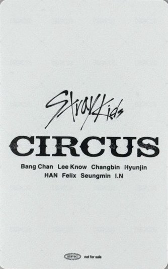CIRCUS JYP JAPAN Fanclub 特典卡   背面