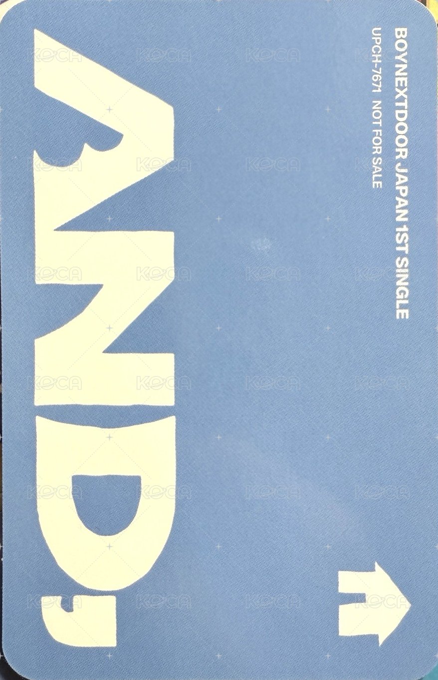 AND, 專輯卡 初回限定A盤 背面
