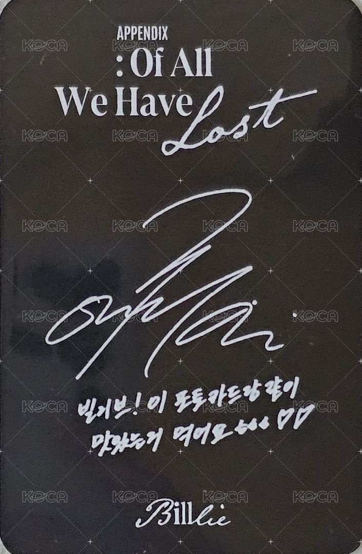 迷你五 專輯卡  背面