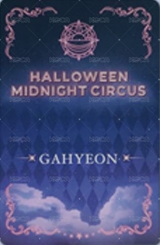 2021萬聖節線上演唱會 mmt 周邊卡  背面