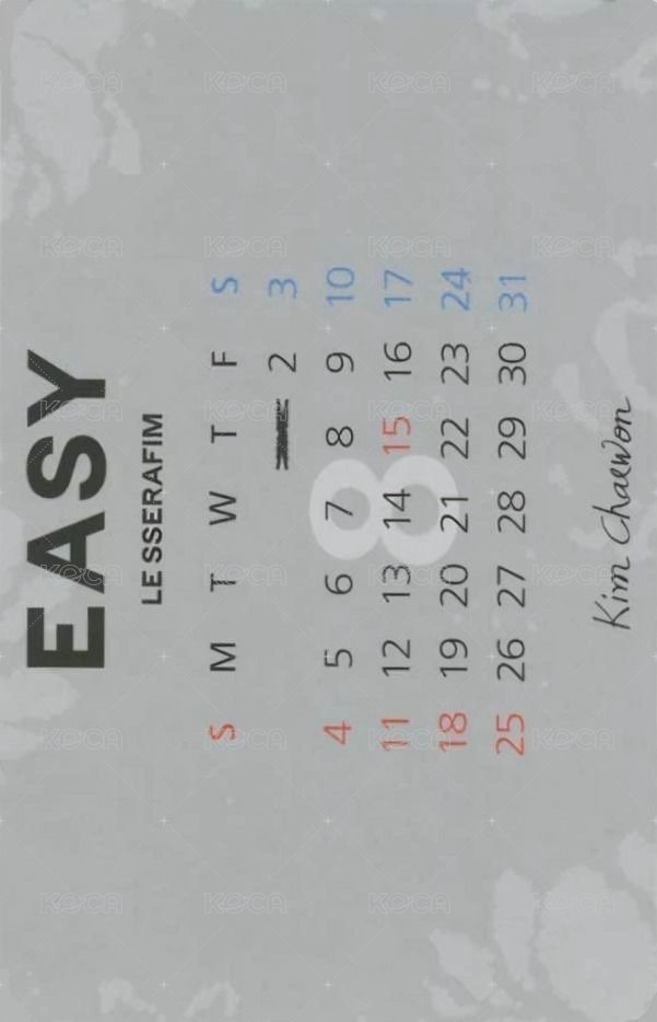 EASY mk 預售 特典卡 生日卡背 背面