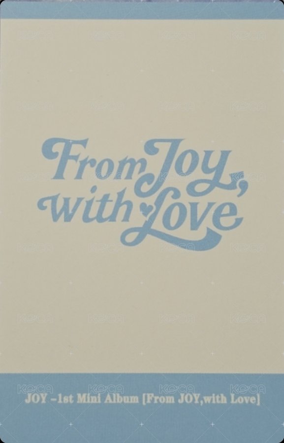 From JOY, with Love 泡泡摩奇 ver.D 特典卡 預售 背面