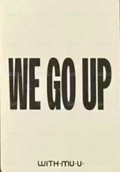 WE GO UP wm a ver.線下 幸運卡  背面