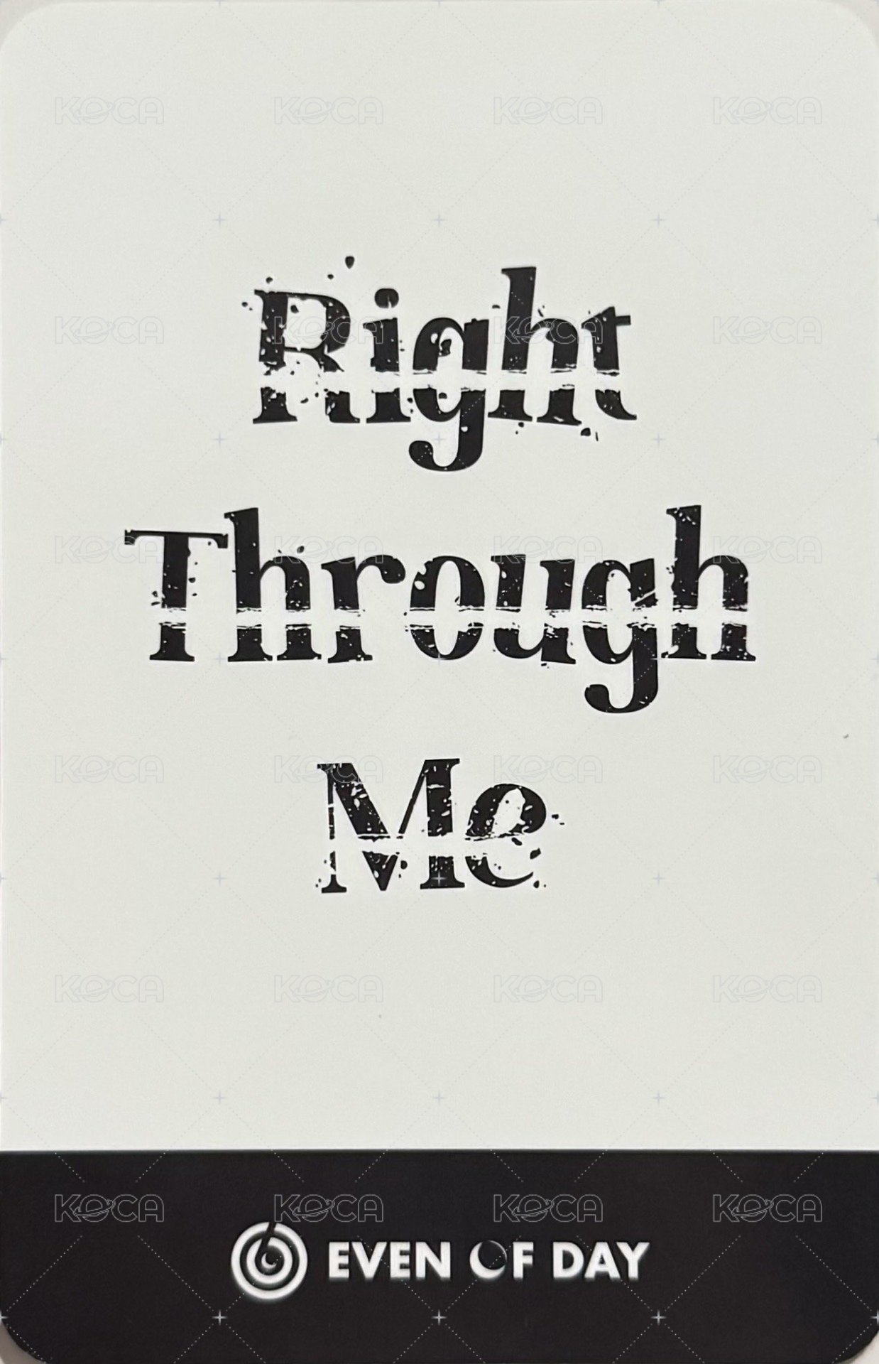 EOD 迷二 naver 特典卡  背面