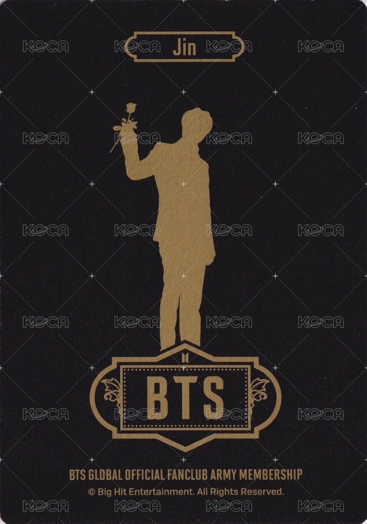 ARMY 會員禮卡 七期 背面