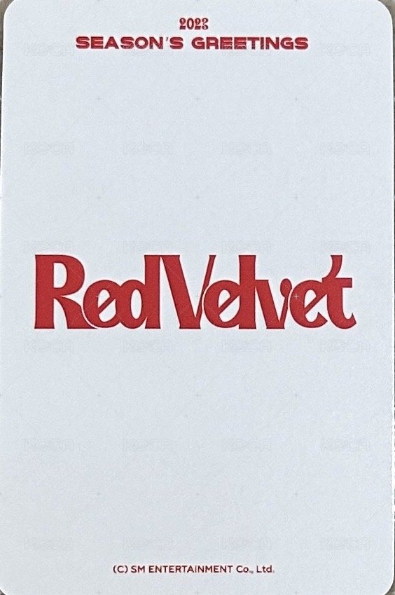 Red Velvet 2023 SEASON'S GREETINGS 年曆卡  背面