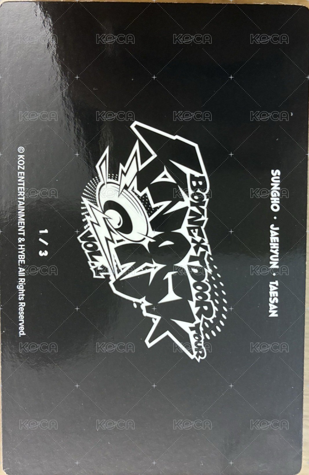 Knock On 巡迴 隨機卡 仁川場周 134三人卡 背面