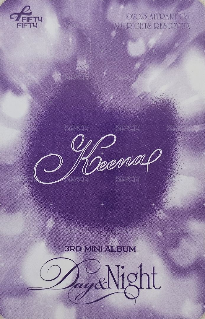 Day & Night 專輯卡 Day&Night 專卡 - Night ver  背面