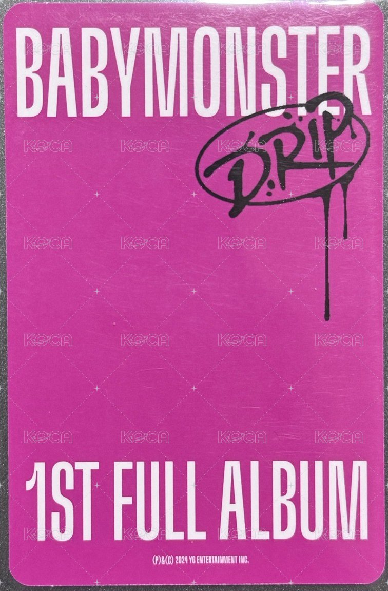 DRIP target 美網PB版 特典卡  背面