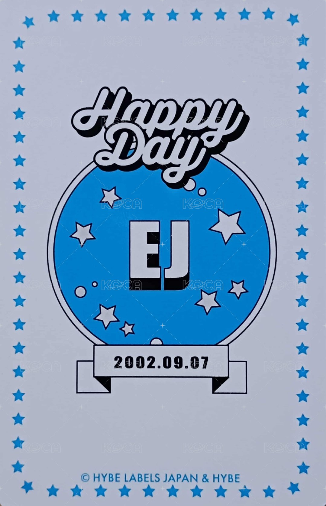 Happy Day  2023~2024 周邊卡 BIRTHDAY KIT卡 背面