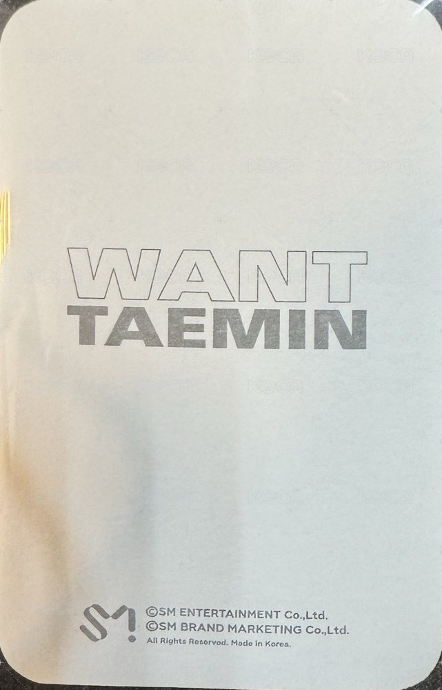 WANT 周邊卡 want閃卡 背面