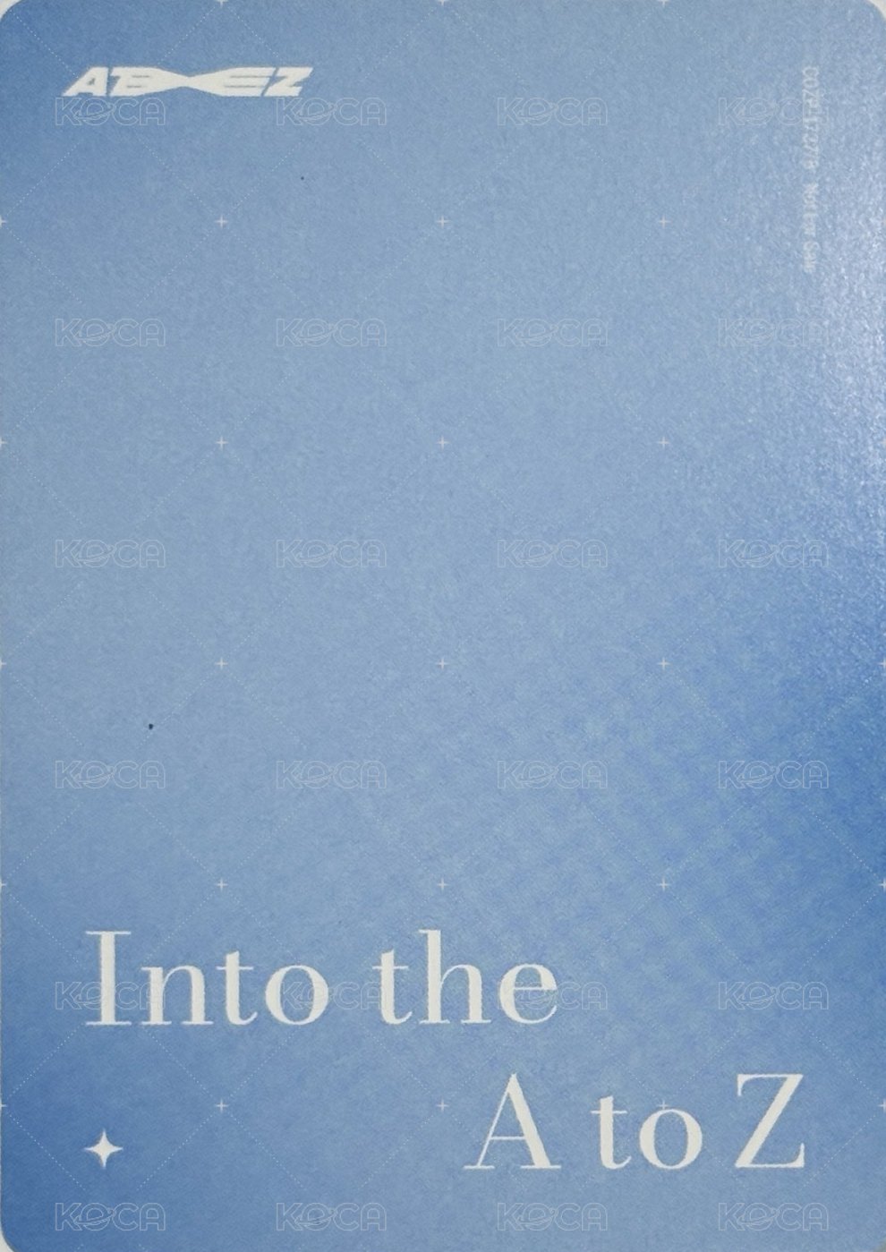 Into the A to Z 專輯卡 ATINY盤 背面