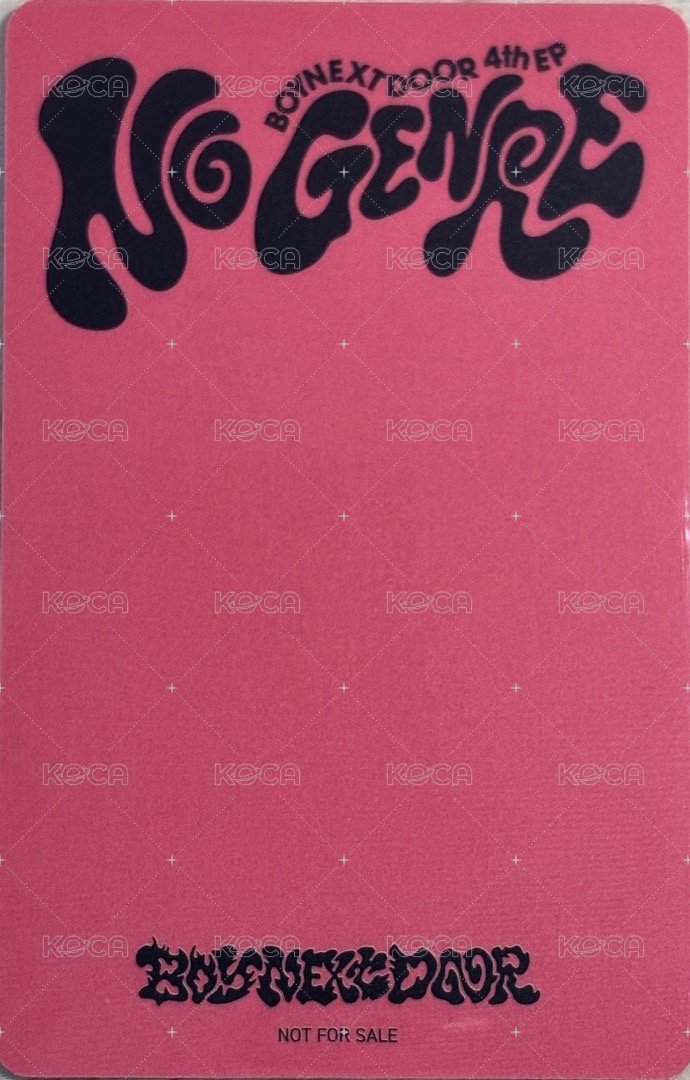 No Genre 塔店 幸運卡 1 背面