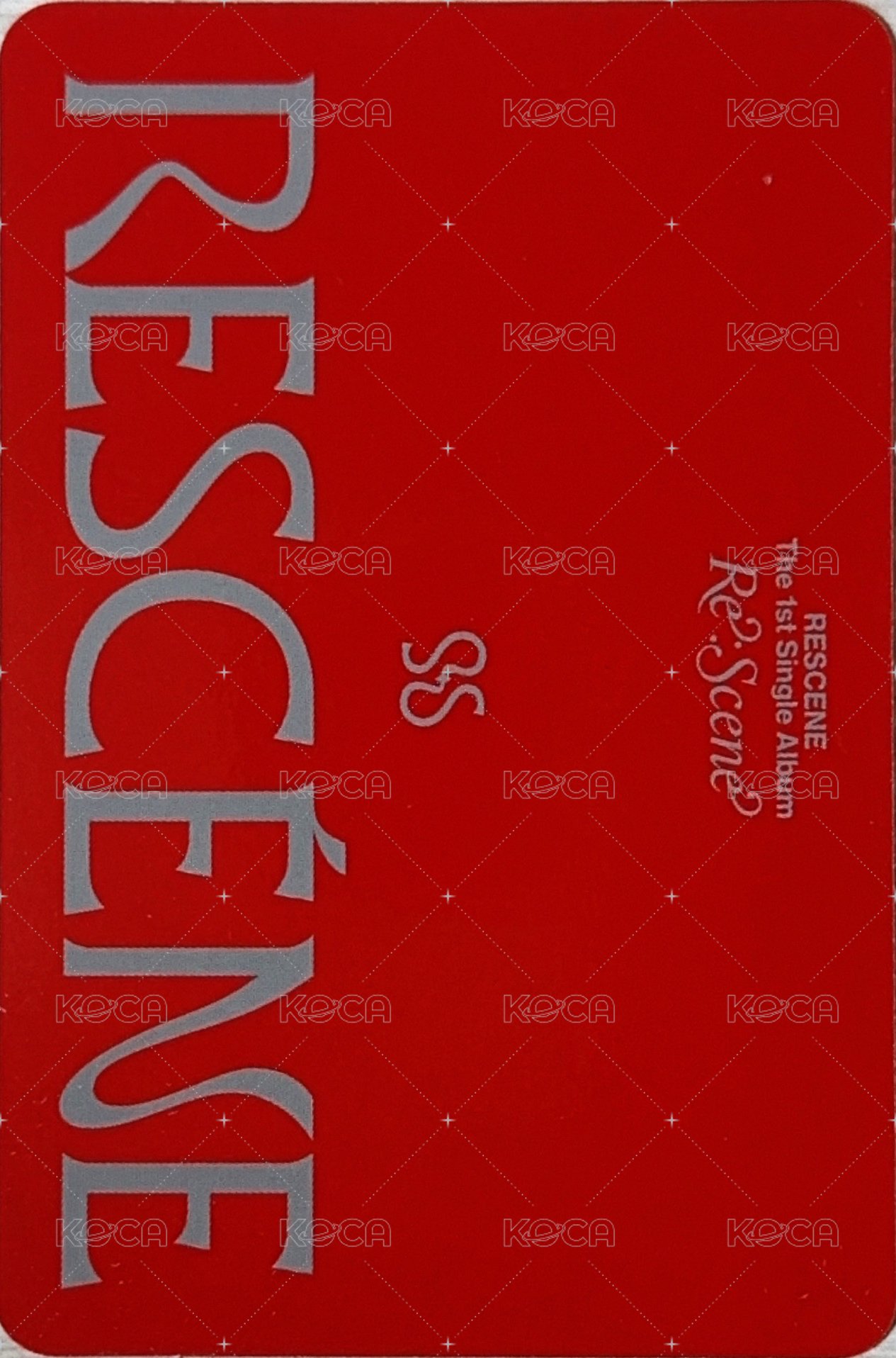 Re:Scene 預售禮ID卡 專輯卡  背面