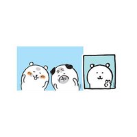 韓國自嘲熊 卡片貼紙 