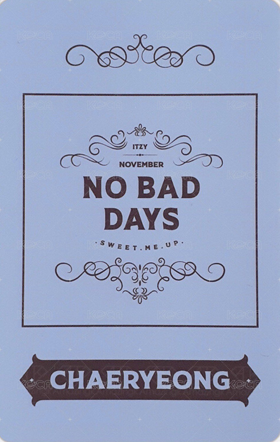 NO BAD DAYS 周邊卡 十一月 背面
