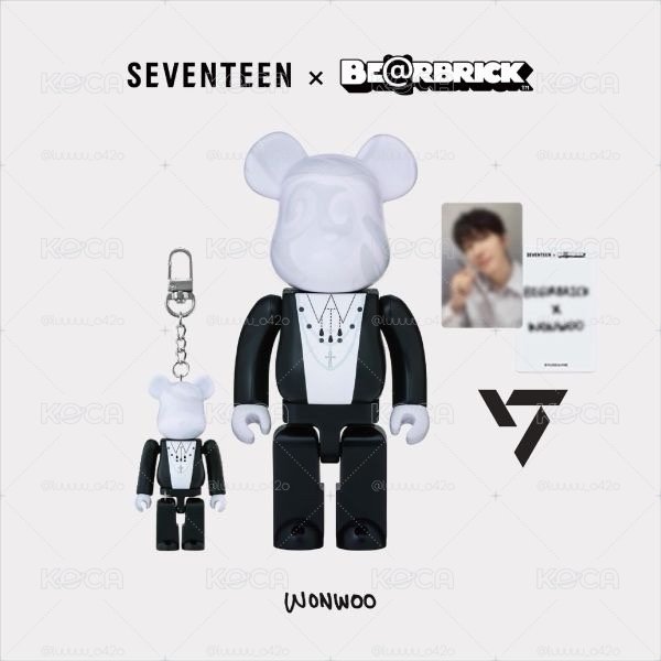 SEVENTEEN x BE@RBRICK聯名100%+400% (WONWOO)