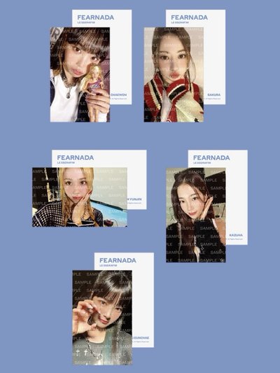 LE SSERAFIM｜采源 櫻花 允真 一葉 恩採｜帽T卡