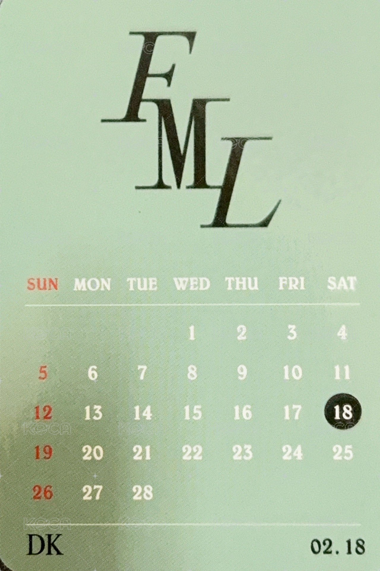 MINI10 yes24 通常盤 生日卡背 特典卡  背面