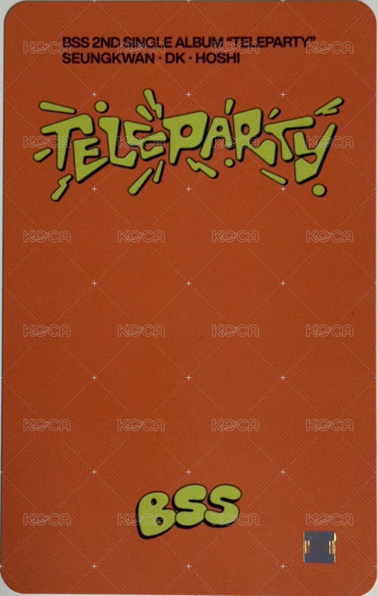 BSS<TELEPARTY> mk lucky draw 幸運卡  背面