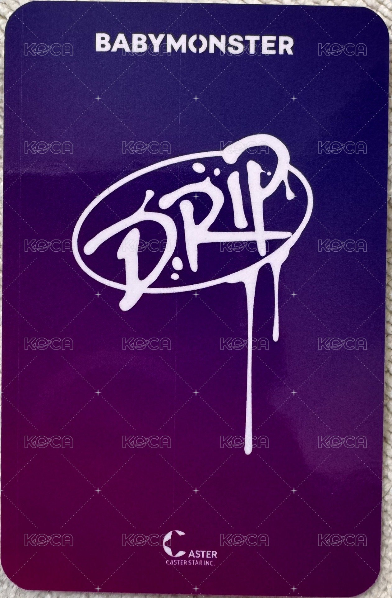 DRIP 上海深圳快閃 專輯 滿額卡  背面