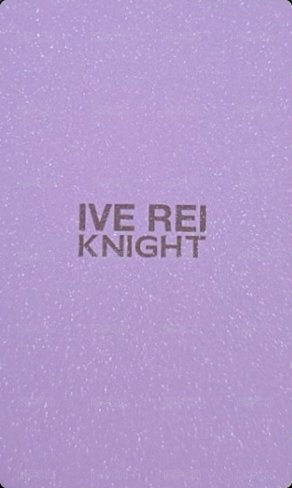 雜誌卡 KNIGHT 自拍卡 D ver. 背面