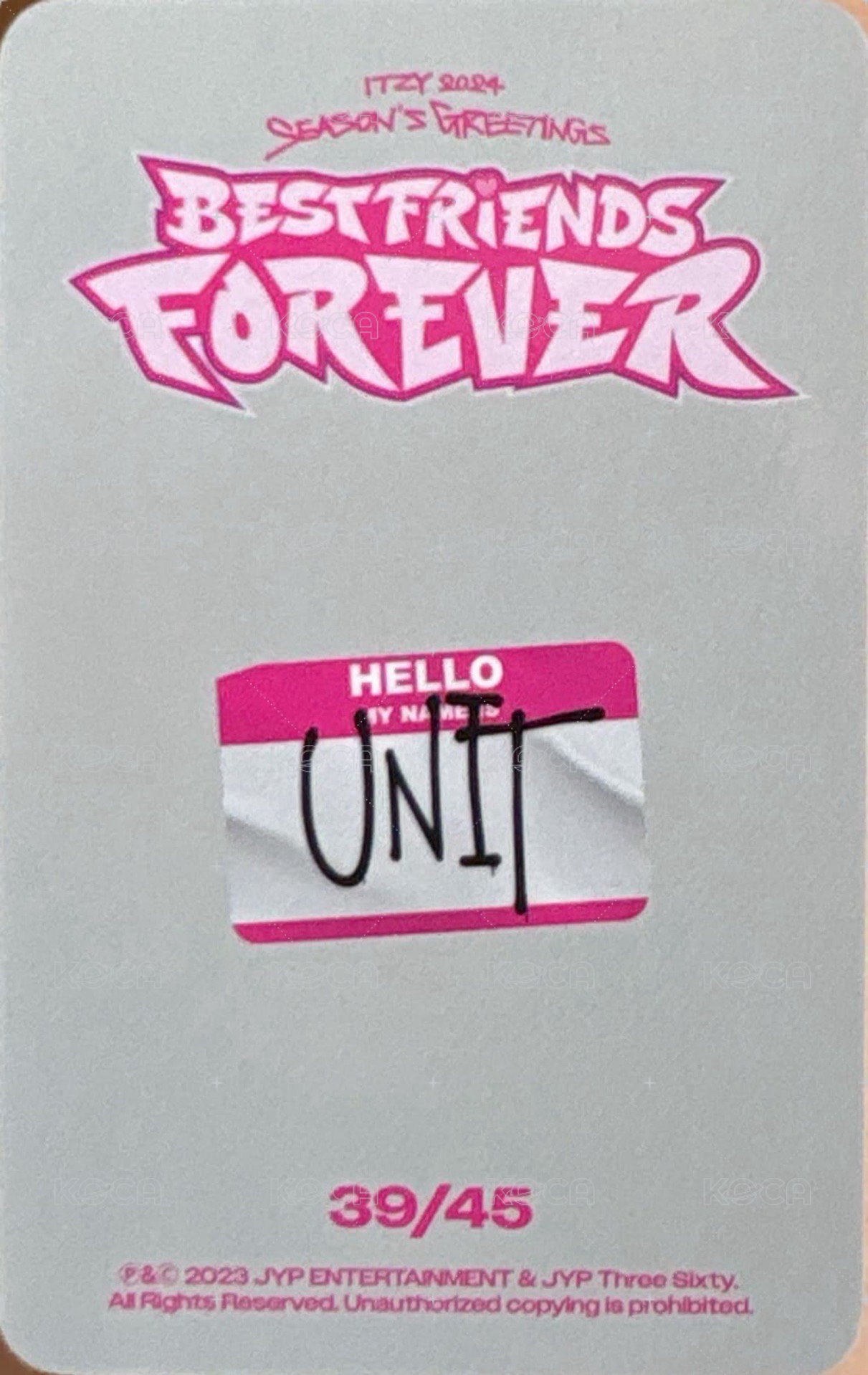 2024年曆 隨機卡 分隊卡 背面