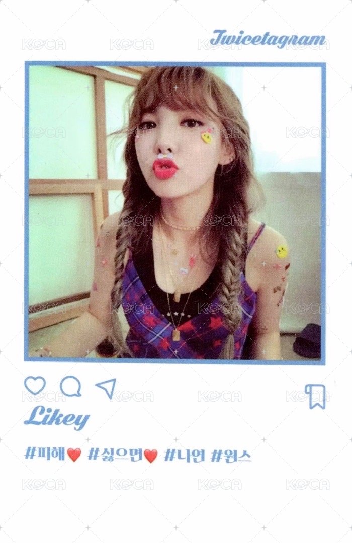 Twicetagram 專輯卡 TWICE NAYEON LIKEY 小卡 背面