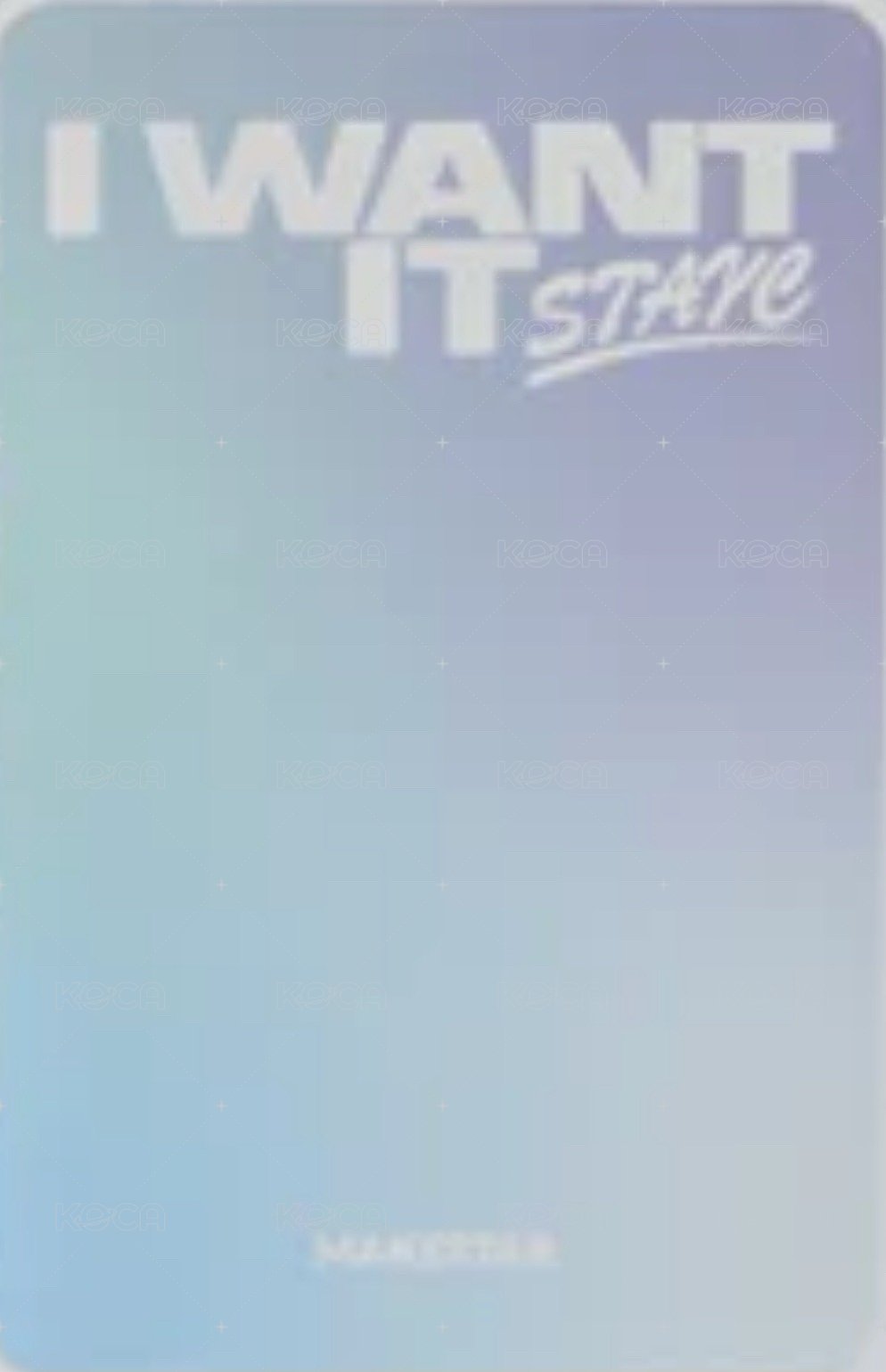 I WANT IT ms 線上 5.0 簽售卡 貝殼 背面