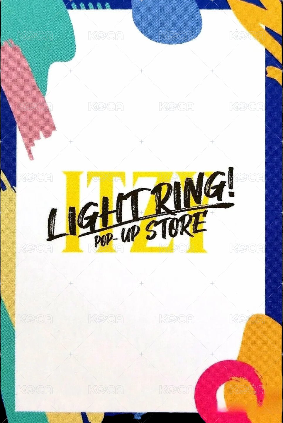 Not Shy jyp 周邊卡 快閃手燈滿額卡 背面