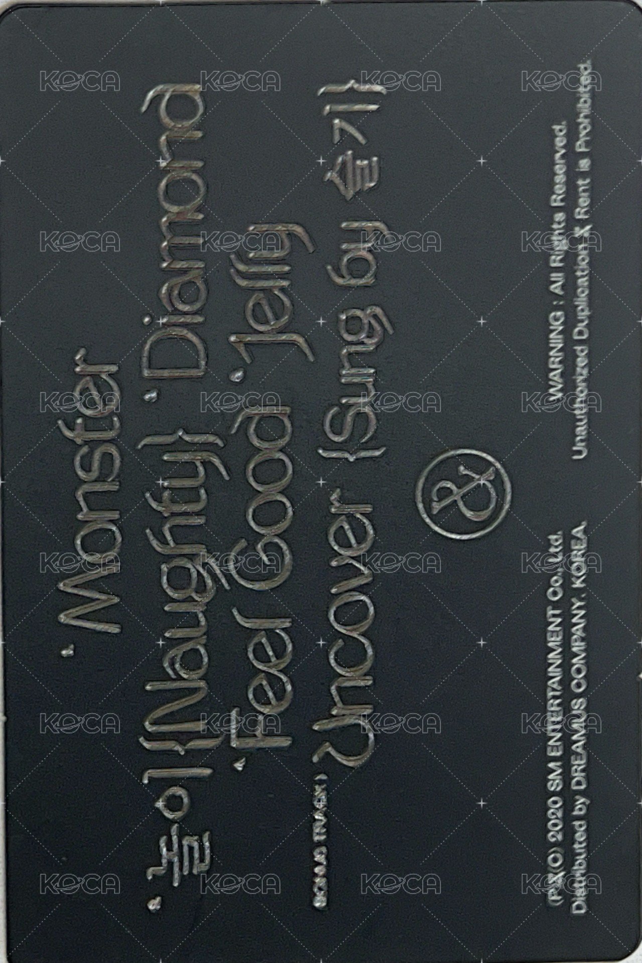 Monster 專輯卡  背面