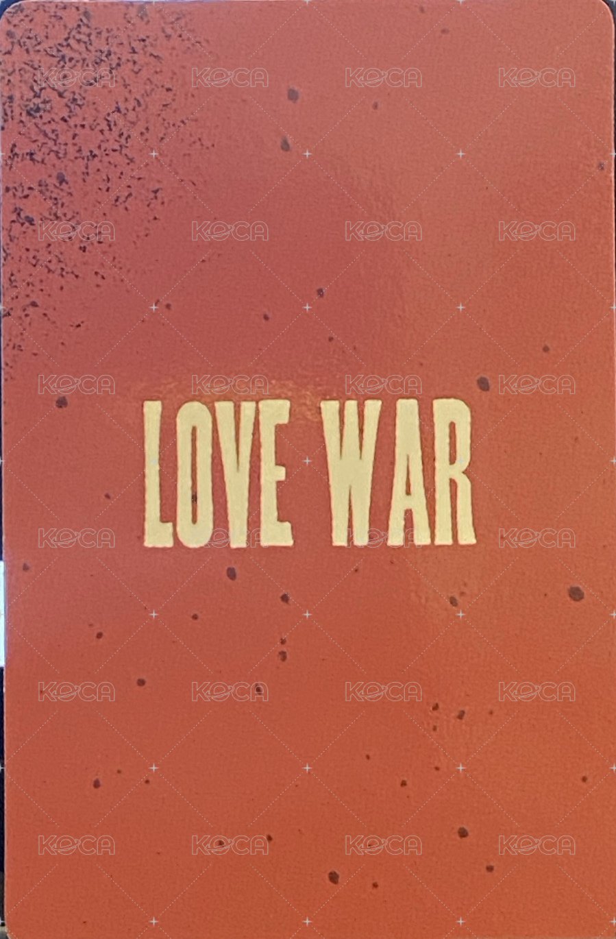 Love War 專輯卡 WAR ver. 背面