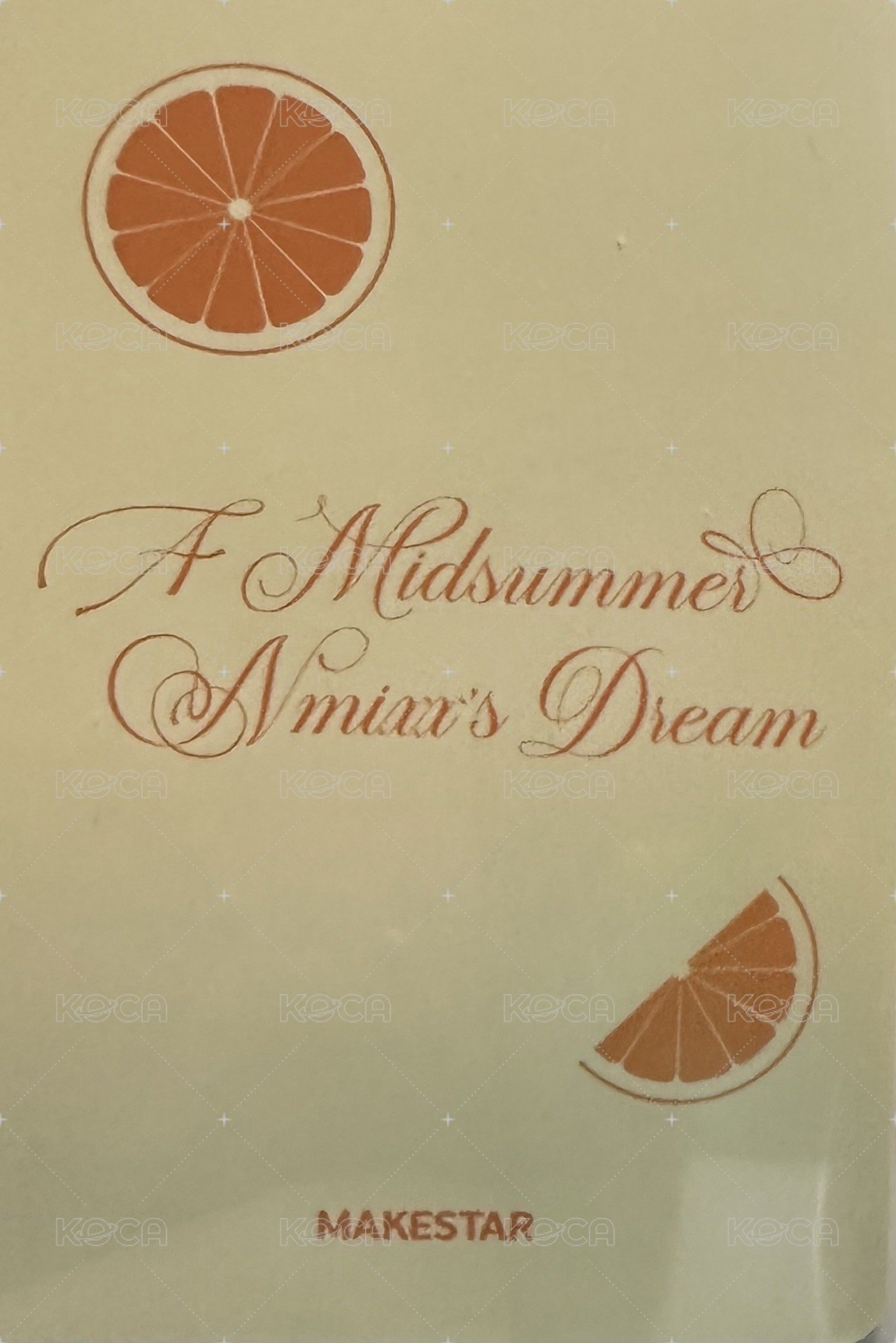 仲夏夜 ms 9.0 簽售卡 橘子 背面