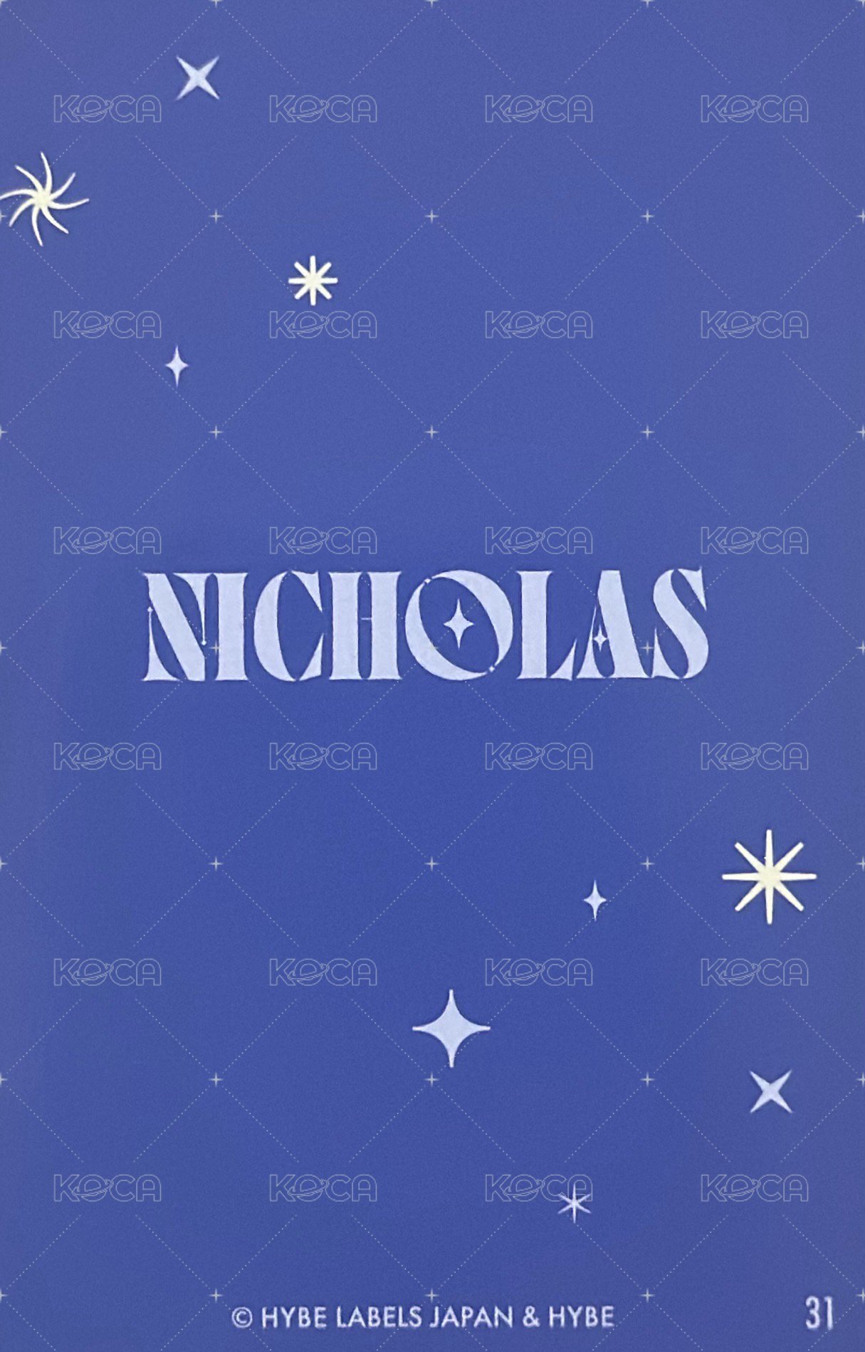 月波 隨機卡  背面