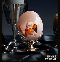 餐桌 公仔 蛋杯的迷藏